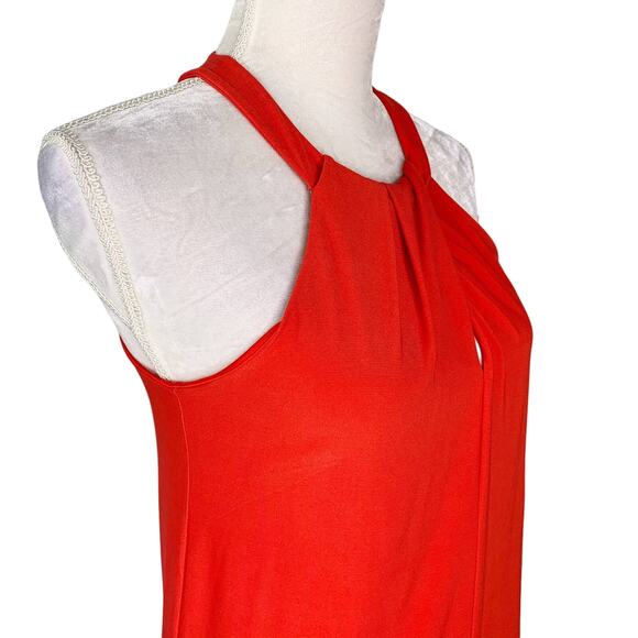 Cynthia Steffe Emerson Sleeveless Halter Dress S Small Red Persimmon - Picture 8 of 12